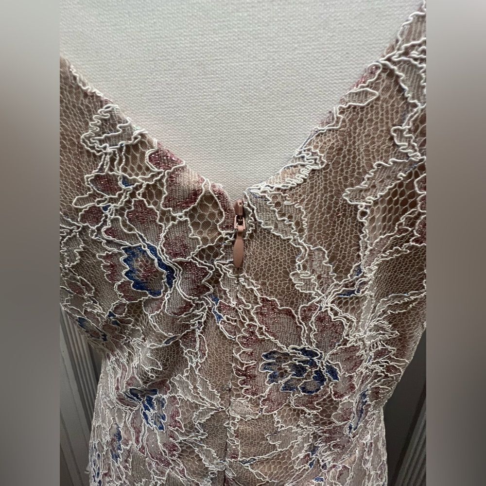 Dress the Population Helen Sleeveless Wrap Top Lace Gown size large NWT - Picture 4 of 15